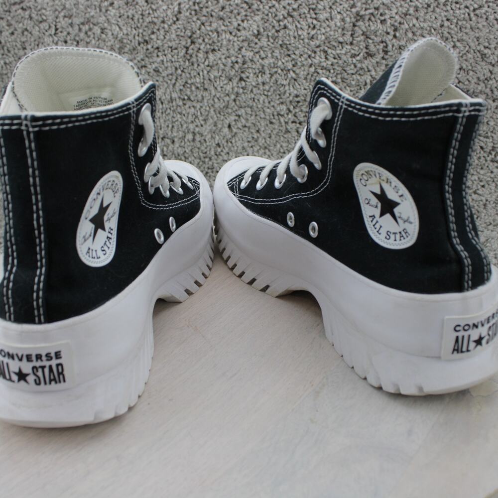 Converse Run Star Hike Black White Platform High Top Womens 7.5 - Picture 5 of 8